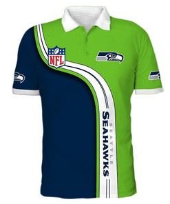 Men's Seattle Seahawks Polo Shirt 3D