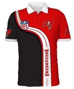 Mens Tampa Bay Buccaneers Polo 3D Tshirt For Fans Nfl