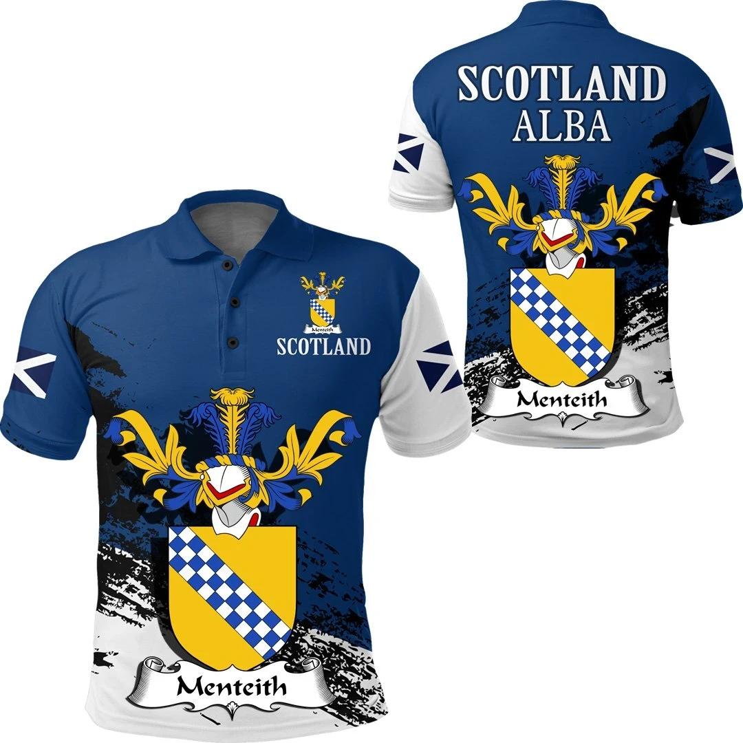 Menteith Scottish Family Crest Scotland Special Polo Shirt - Golf Shirt