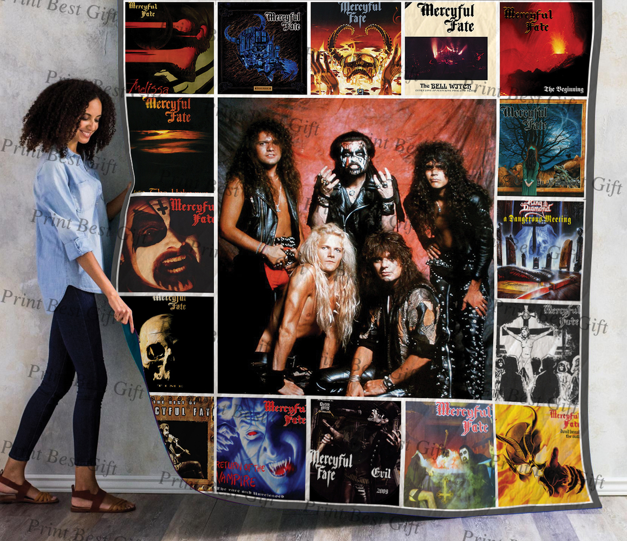 Mercyful Fate Albums Quilt Blanket Bedding Set for Home Decoration
