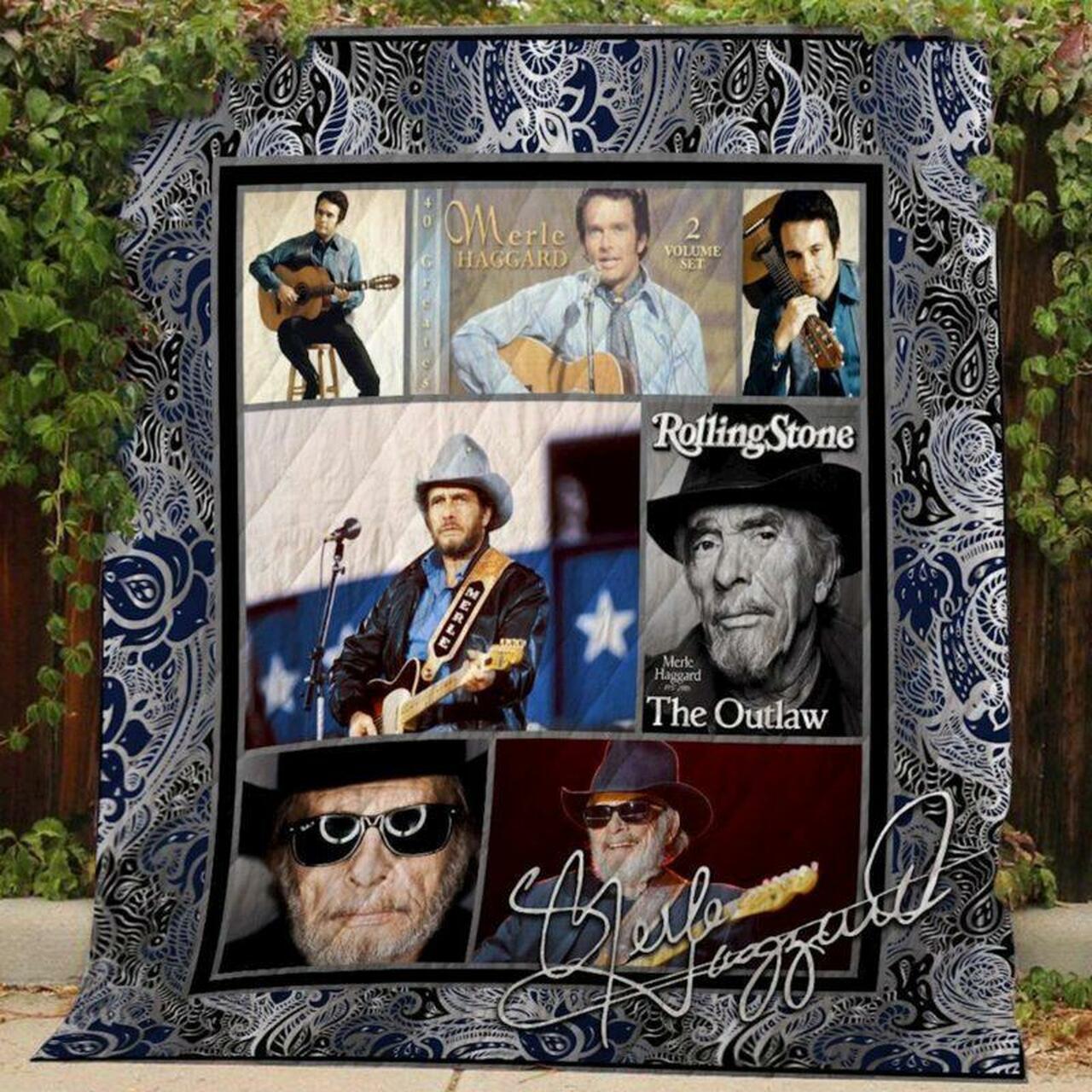 Merle Haggard Quilt Bedding Set for Bedroom Decor and Family Gifts