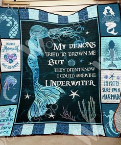 Mermaid Personalized Quilt Bedding Set for Home Decor and Family Gifts