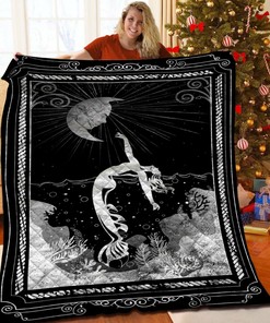 Mermaid Quilt Bedding Set Blanket - Great for Bedroom Decor and Family Gifts
