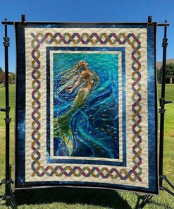 Mermaid Quilt Bedding Set Blanket with Personalization for Home Decoration