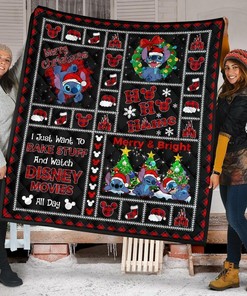 Merry Christmas Stitch Funny Gift Idea Quilt Bedding Set Bedroom Decor, Gifts for Family