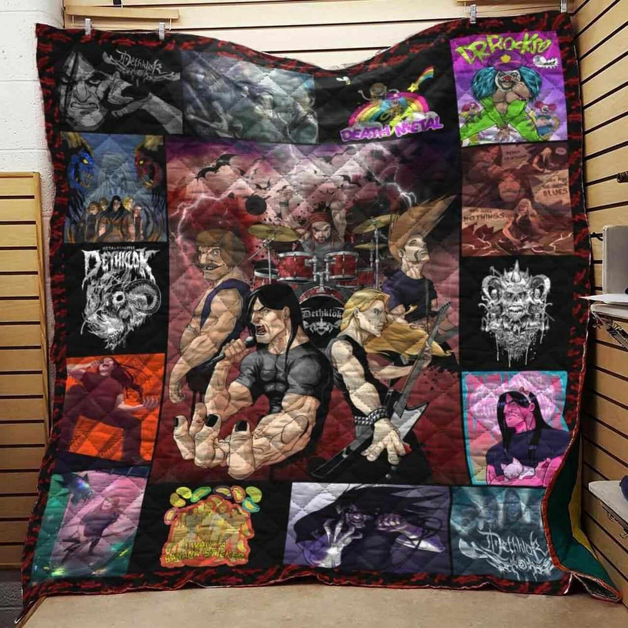 Metalocalypse Collage Personalized Quilt Bedding Set Suitable for Home Decoration and Family Gifts
