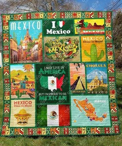 Mexico Blanket Personalized Quilt Bedding Set for Bedroom Decor and Family Gifts