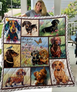 Mhqd00030 Dachshund Personalized Quilt Bedding Set Blanket for Home Decoration and Gifts for Family