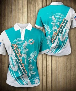 Miami Dolphins Casual 3D Polo Shirt Gifts for Fans