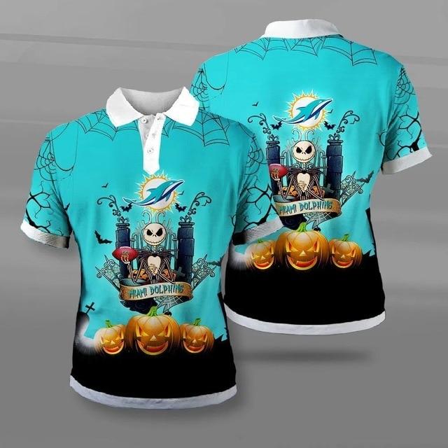 Miami Dolphins Halloween Polo Shirt Gifts for Fans