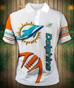Miami Dolphins Zigzag Casual Polo Shirt Gifts for Fans