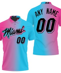 Miami Heat Jimmy Butler 22 Nba 2020 New Arrival Pink Blue Jersey.Psd2 Polo Shirt