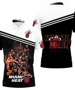 Miami Heat Legends On Flame Logo For Fan Polo Shirt