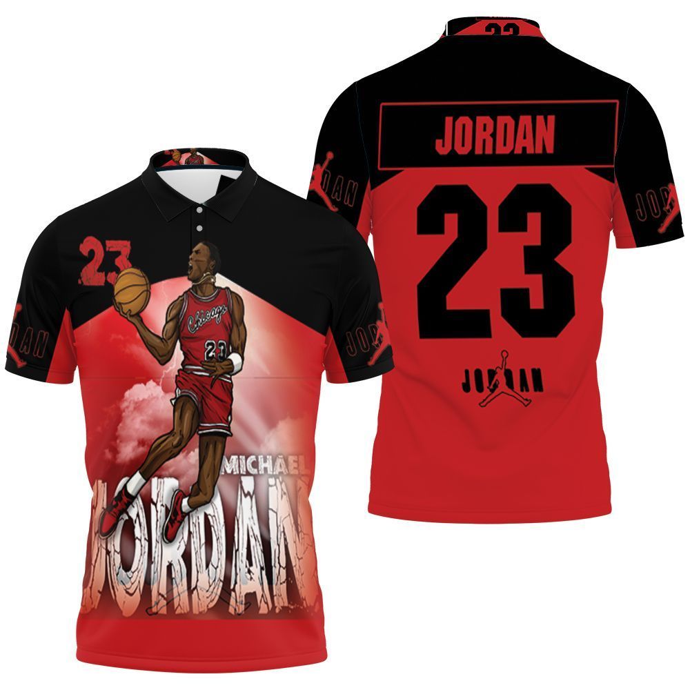 Michael Jordan 23 Chicago Bull Legend Of Nba 3D Polo Shirt