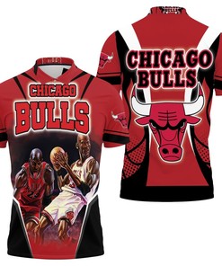 Michael Jordan 23 Chicago Bulls Caricature Style Polo Shirt