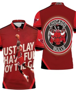 Michael Jordan 23 Chicago Bulls Just Play Have Fun Enjoy It Polo Shirt