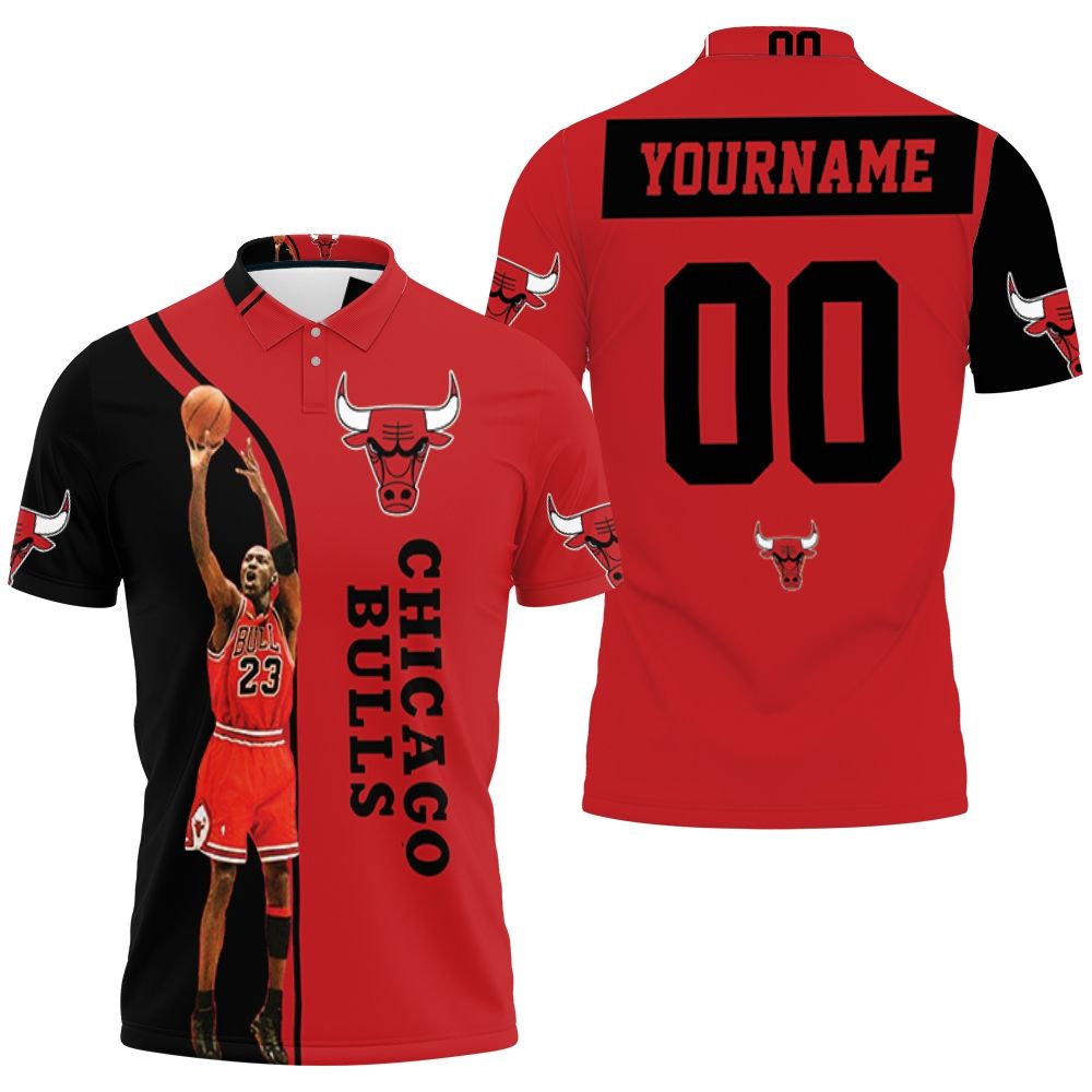 Michael Jordan 23 Chicago Bulls Legend 3D Printed For Fan Personalized Polo Shirt