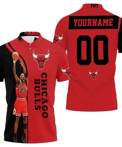 Michael Jordan 23 Chicago Bulls Legend 3D Printed For Fan Personalized Polo Shirt