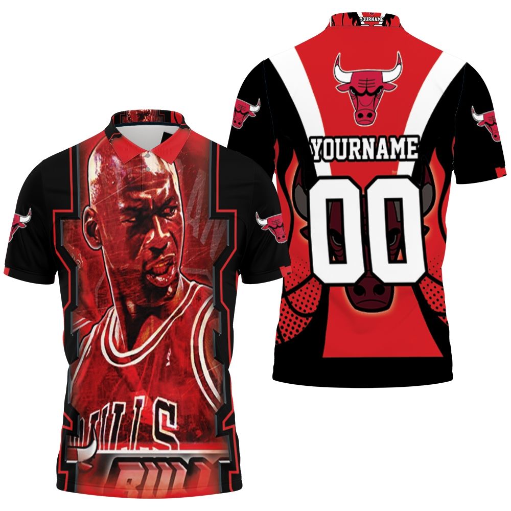 Michael Jordan Chicago Bulls Legend 23 Polo Shirt