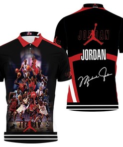 Michael Jordan Chicago Bulls Signed 3D Polo Shirt