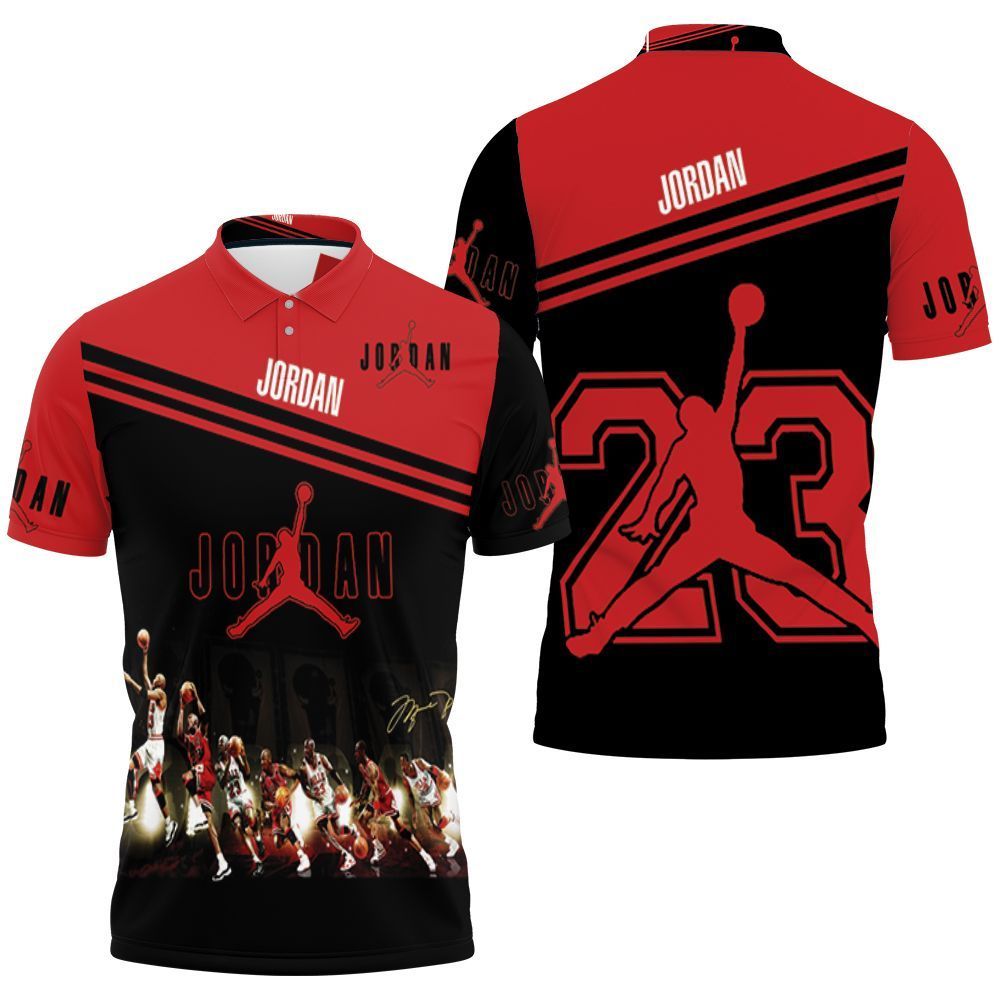 Michael Jordan Jump Shot Signature 3D Polo Shirt