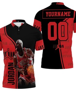 Michael Jordan Legend Of Chicago Bulls Nba Polo Shirt