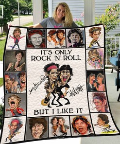 Mick Jagger And Keith Richards Quilt Bedding Set Blanket Bedroom Decor, Gifts for Family