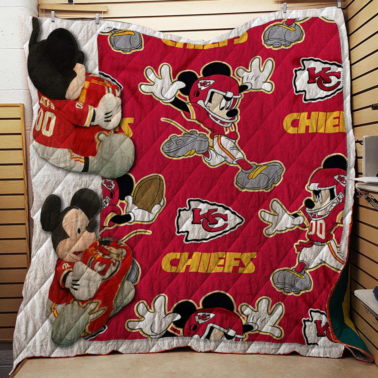 Mickey Hugger And Fleece Throw Quilt Bedding Set Bedroom Decor, Gifts for Family