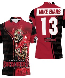 Mike Evans 13 Tampa Bay Buccaneers Nfc South Champions Division Super Bowl 2021 3D Polo Shirt