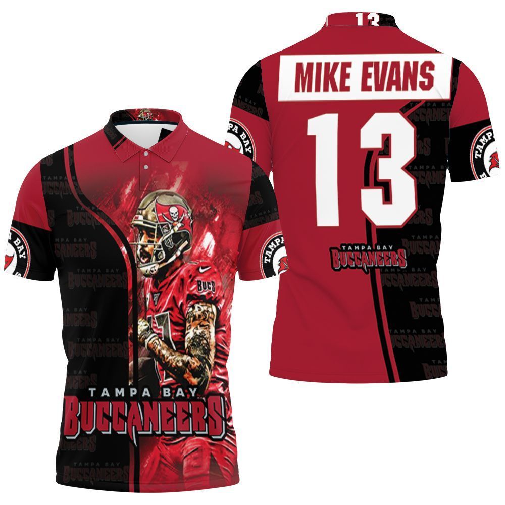 Mike Evans 13 Tampa Bay Buccaneers Nfc South Champions Division Super Bowl 2021 3D Polo Shirt