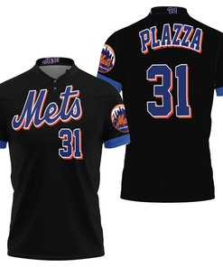 Mike Piazza New York Mets Black 2019 Jersey Inspired Style Polo Shirt