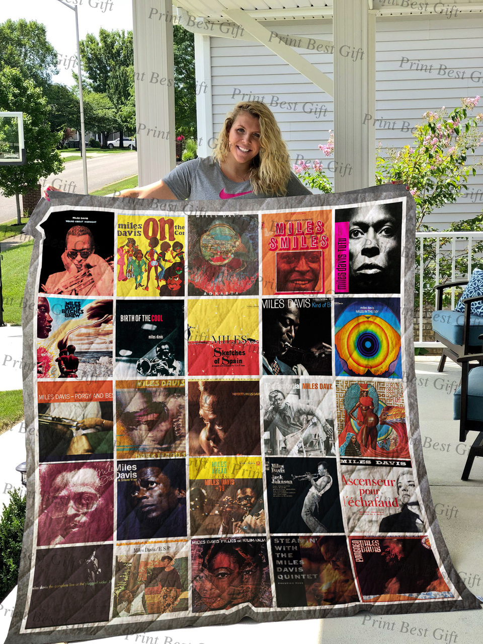 Miles Davis Poster Quilt Bedding Set - Ideal for Home Decoration and Gifts for Fans