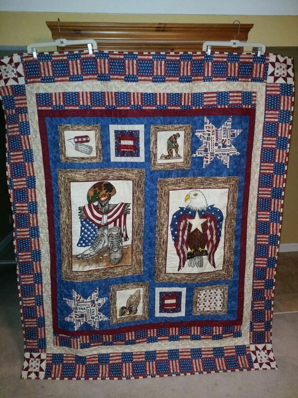 Military Personalized Quilt Bedding Set - Great for Bedroom Decoration and Family Gifts