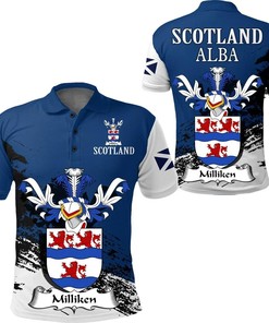 Milliken Scottish Family Crest Scotland Special Polo Shirt - Golf Shirt