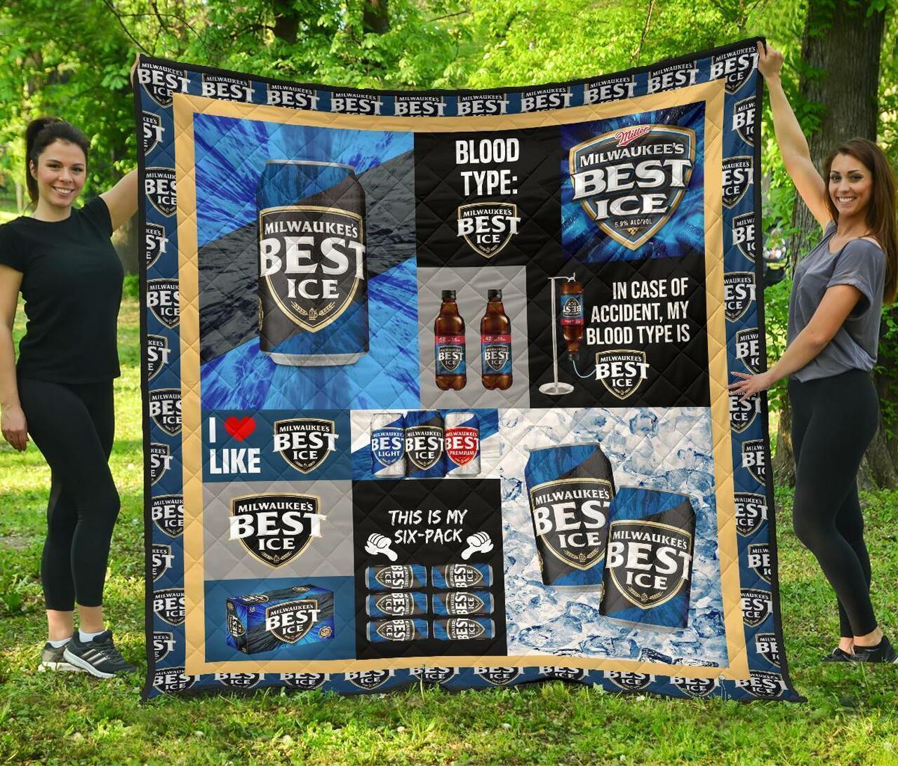 MilwaukeeS Best Ice Funny Gift For Beer Lover Quilt Bedding Set Bedroom Decor, Gifts for Family