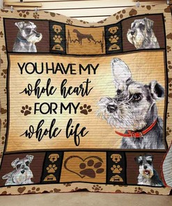 Miniature Schnauzer Dog Personalized Quilt Bedding Set Aix for Home Decoration and Family Gifts