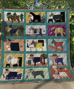 Miniature Schnauzer Personalized Quilt Bedding Set for Bedroom Decor and Great Gifts for the Family