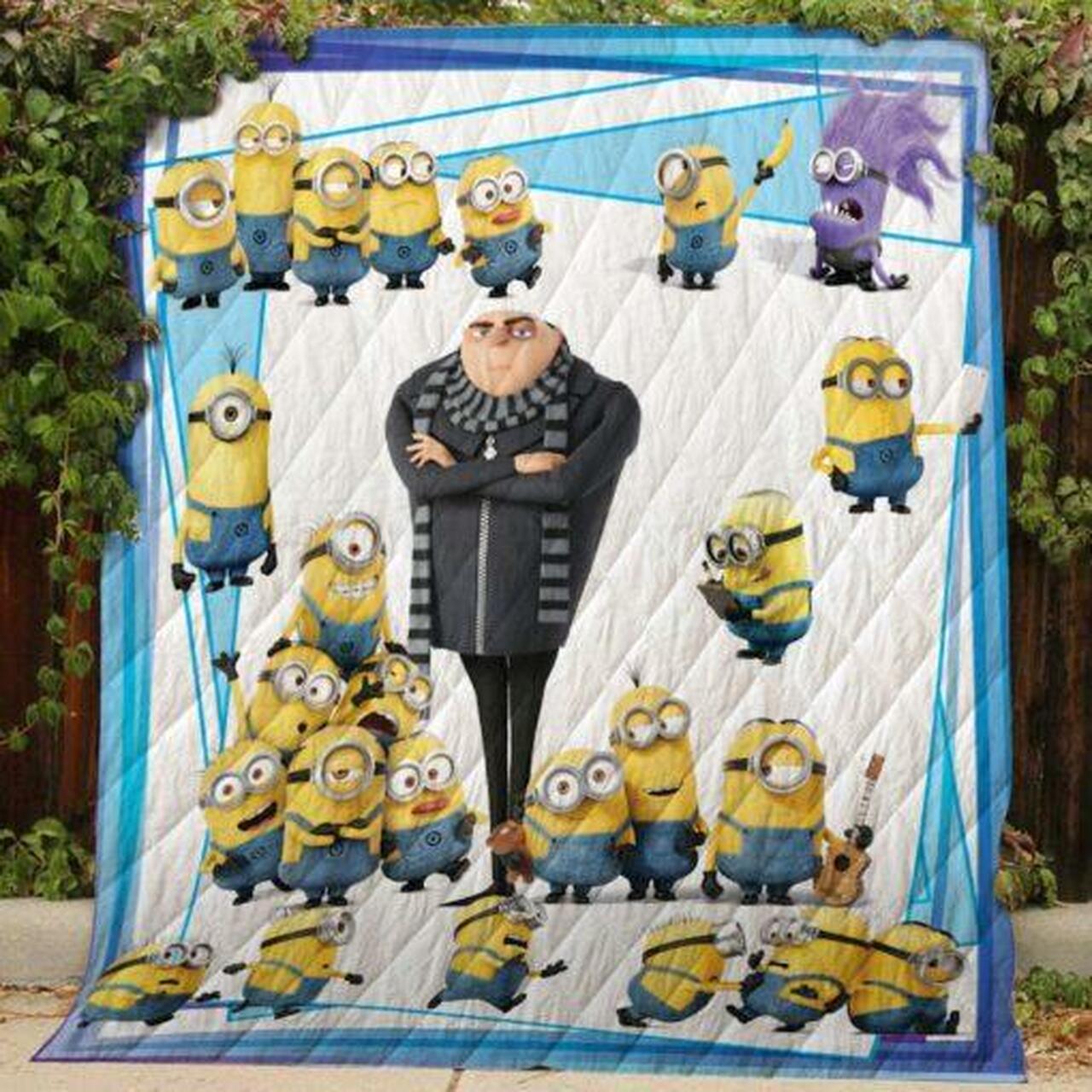Minions Quilt Bedding Set Bedroom Decor, Gifts for Family