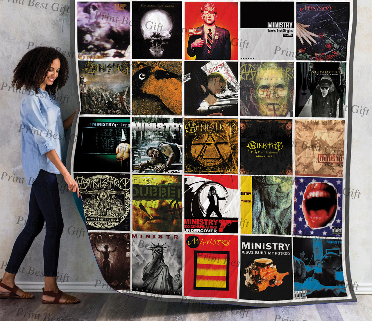 Ministry Albums Cover Poster Bedding Set Quilt Blanket - Perfect for Bedroom Decor & Family Gifts