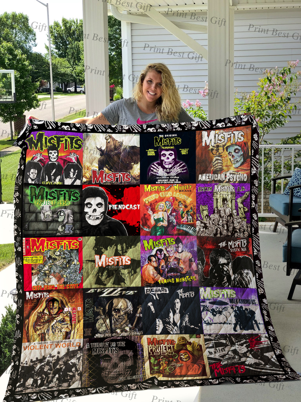 Misfits Albums Cover Personalized Quilt Bedding Set for Home Decoration and Gifts for Fans