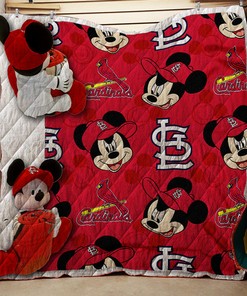 Mlb & Mickey Cobranded Hugger And Fleece Throw Quilt Bedding Set Bedroom Decor, Gifts for Family