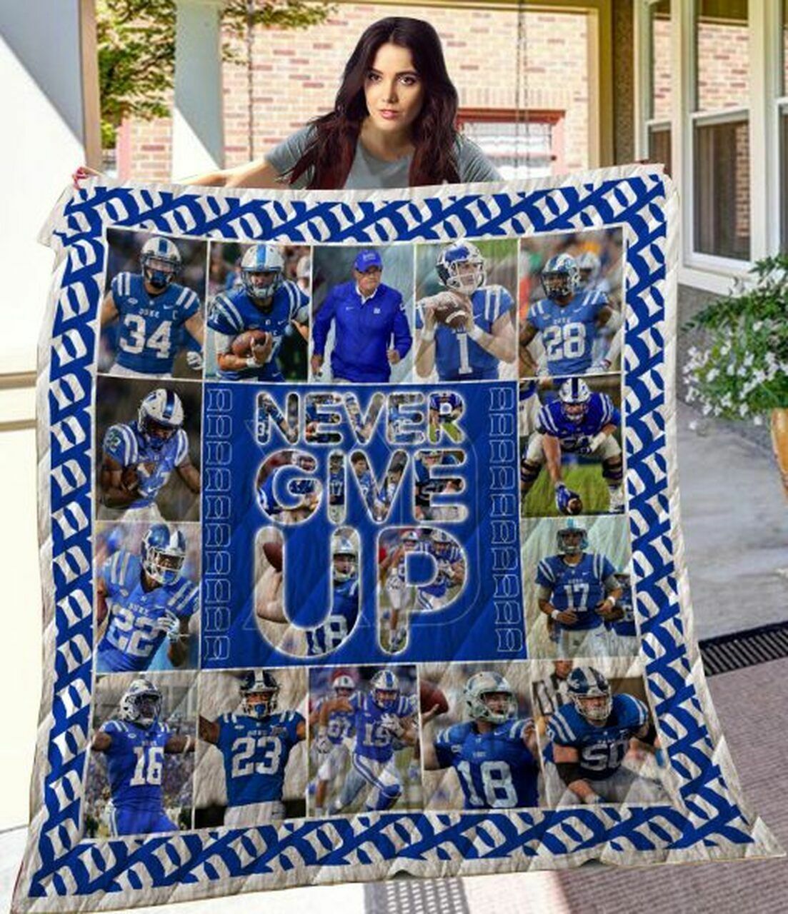 Modern Depaul Blue Demons Quilt Blanket Bedding Set - Ideal for Home Decoration and Gifts for Fans