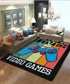 Modern Game Controller Area Rug, Soft Non-Slip Backing | Indoor Floor Mat