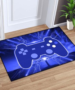 Modern Gaming Area Rugs Boys: 3D Printed Living Room Mat with Gamepad Controller
