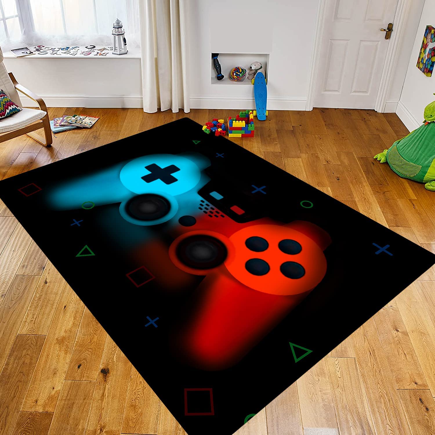 Modern Gaming Video Game Controllers Gamer Area Rug Floor Carpet Bathroom Mat for Home Decor in Leisure - Image 2