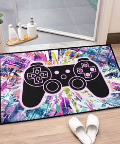 Modern Kids Area Rugs Carpet for Bedroom Gaming - Gamepad Controller Rugs for Any Season