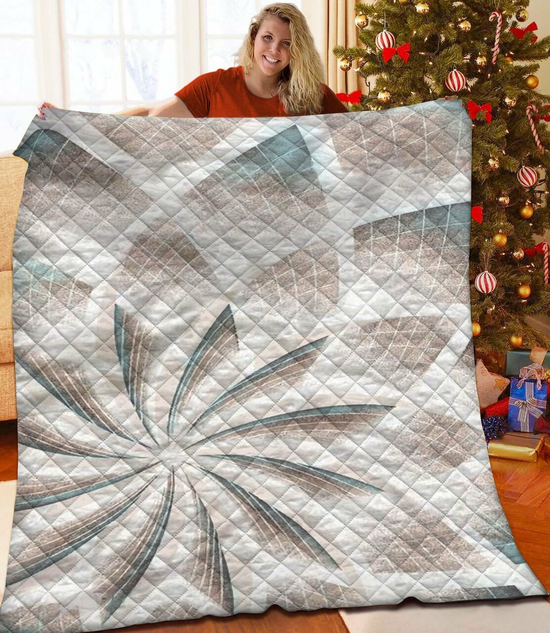 Modern Nordic Memory Quilt Bedding Set Acj for Personalized Home Decor and Family Gifts