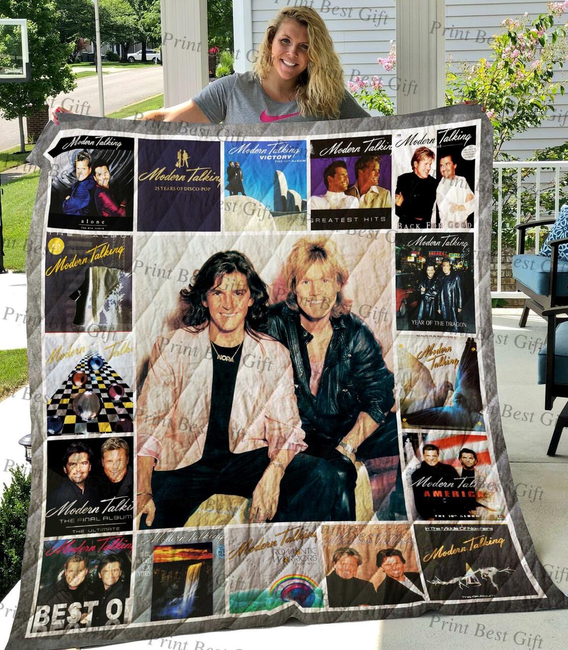 Modern Talking Quilt Bedding Set Blanket Bedroom Decor Gifts for Family
