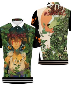Mononoke San With Painted Face Wolf Girl Beautiful Princess Mononoke Fans Gift Polo Shirt