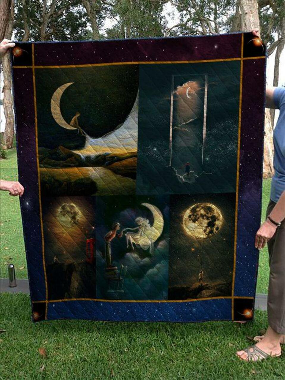 Moon Quilt Bedding Set Bedroom Decor, Gifts for Family